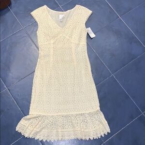 NWT 2B Rych ivory lace dress